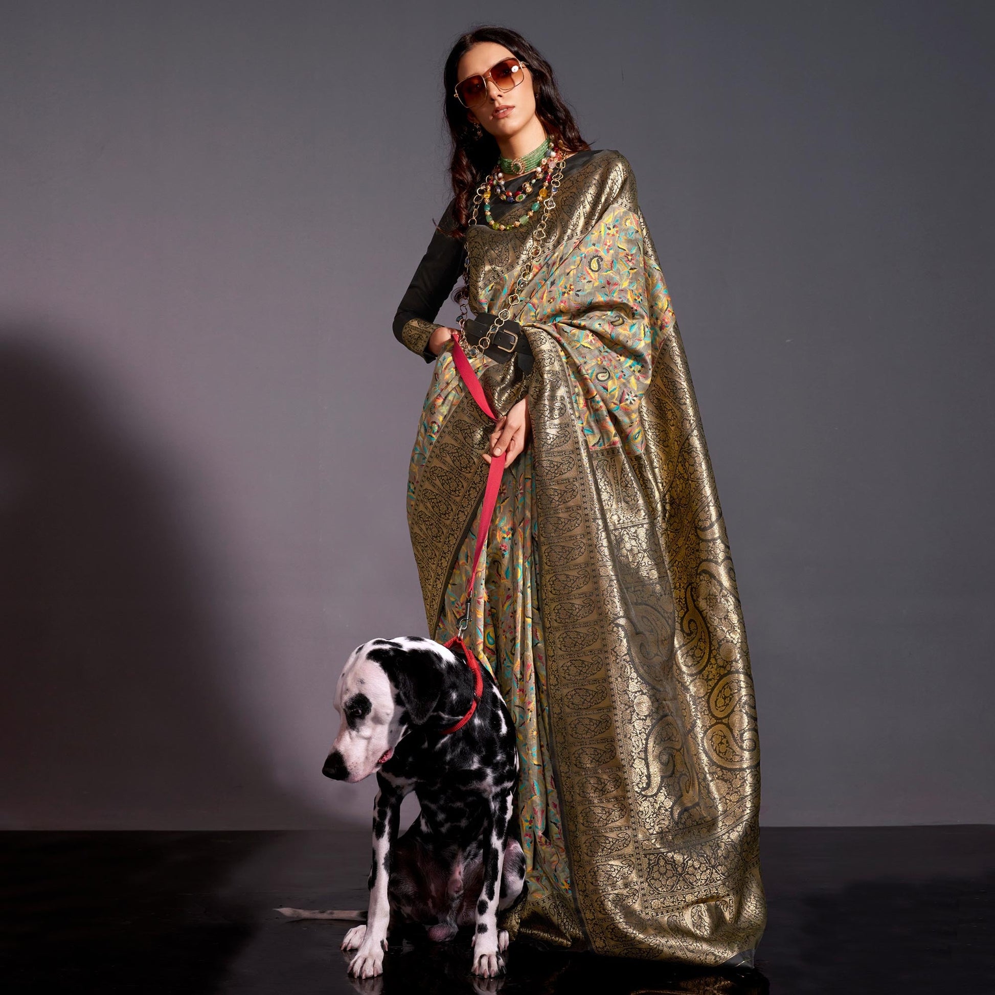 grey-floral-woven-chanderi-silk-saree