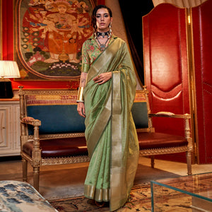 green-handloom-woven-chiffon-saree