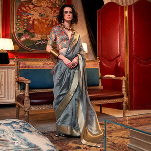 grey-handloom-woven-chiffon-saree