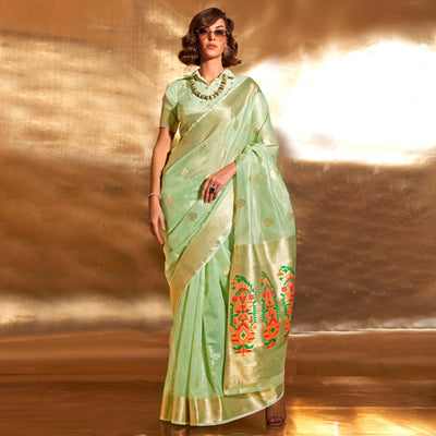 green-woven-tissue-paithani-saree