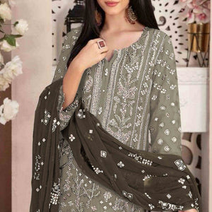 green-floral-embroidered-with-handwork-georgette-semi-stitched-pakistani-suit
