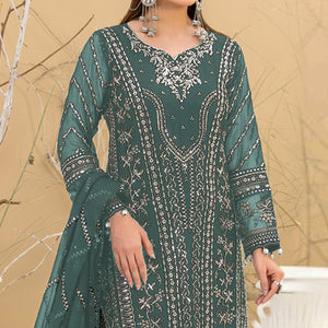 green-floral-embroidered-georgette-semi-stitched-pakistani-suit-7