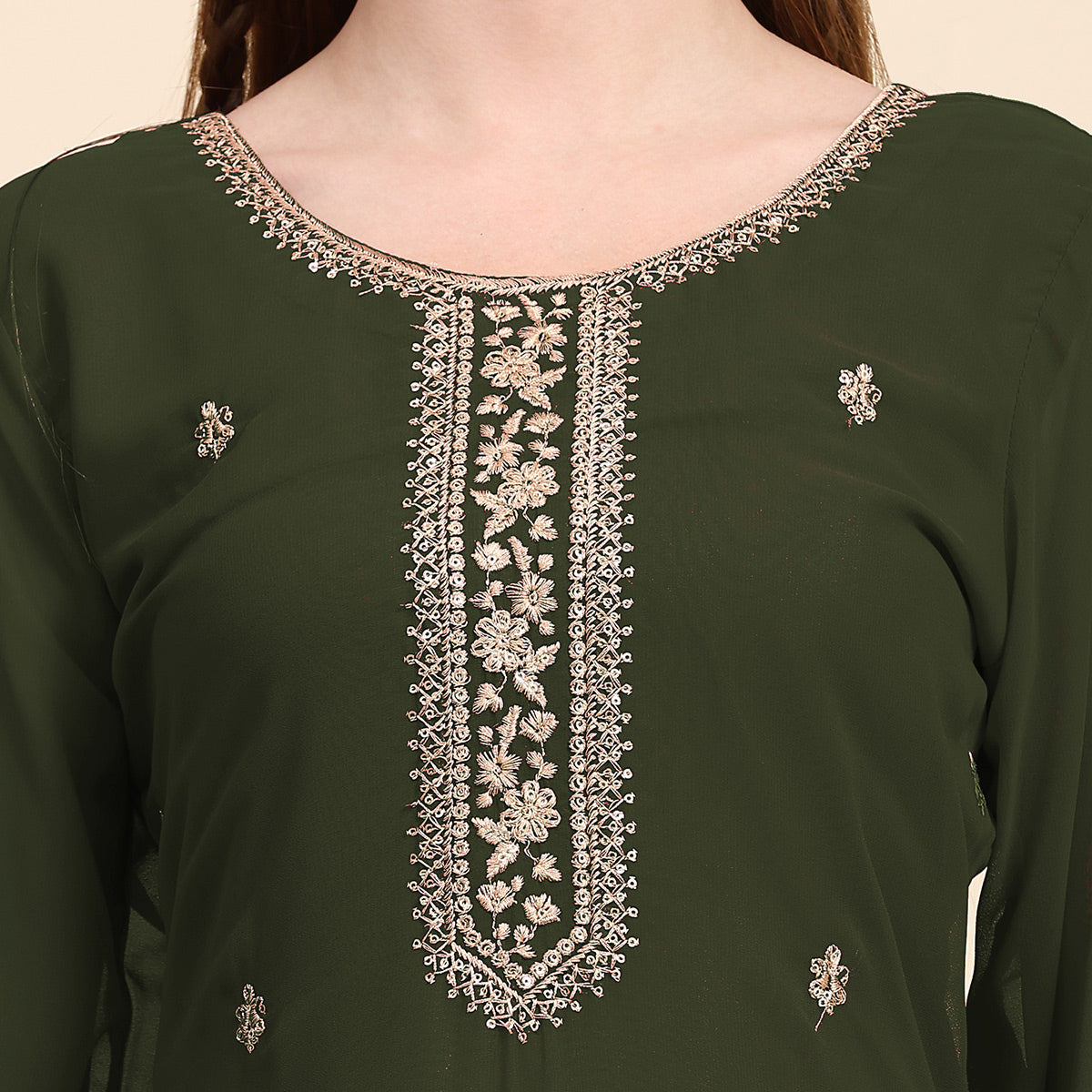 green-floral-embroidered-georgette-semi-stitched-suit-4