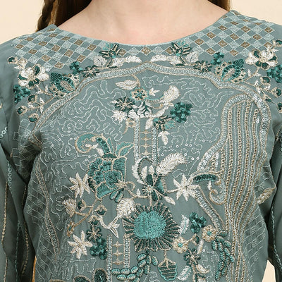 green-floral-embroidered-georgette-semi-stitched-pakistani-suit