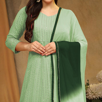 green-sequins-embroidered-georgette-semi-stitched-sharara-suit