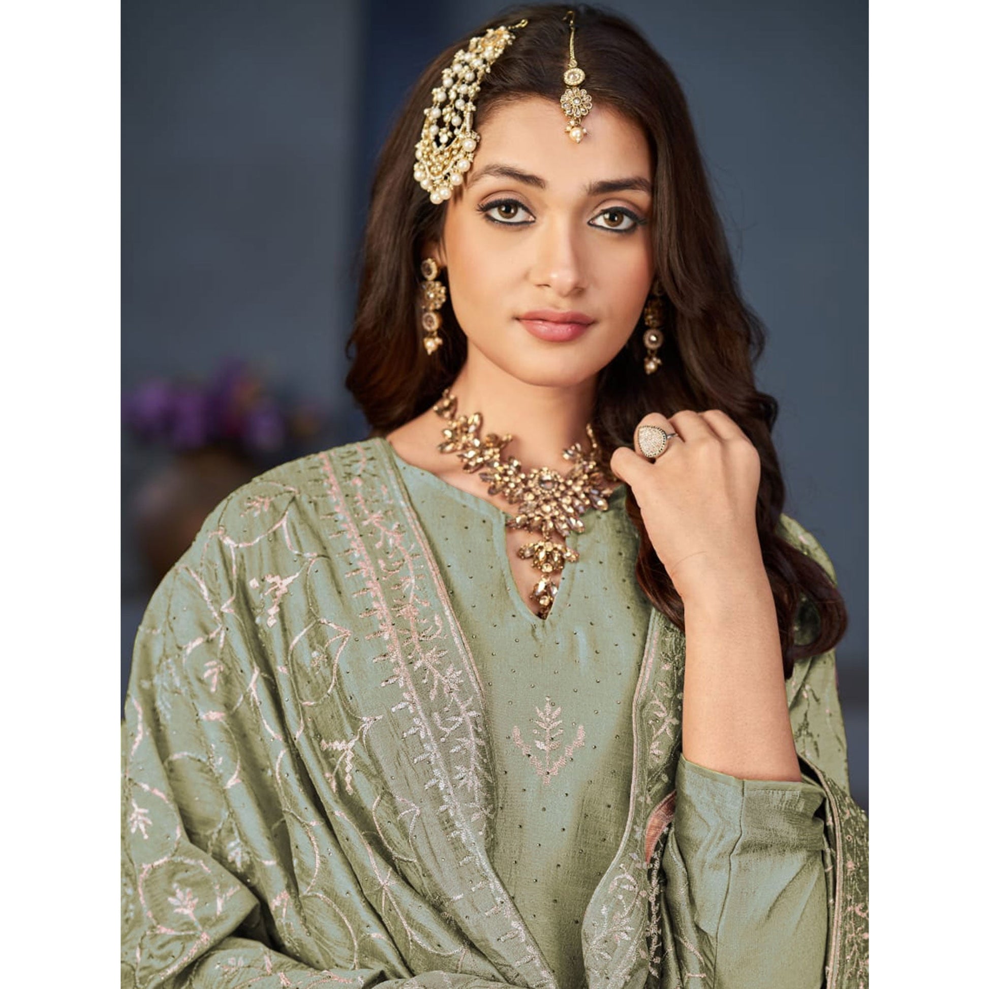 green-embroidered-with-swarovski-work-art-silk-semi-stitched-salwar-suit