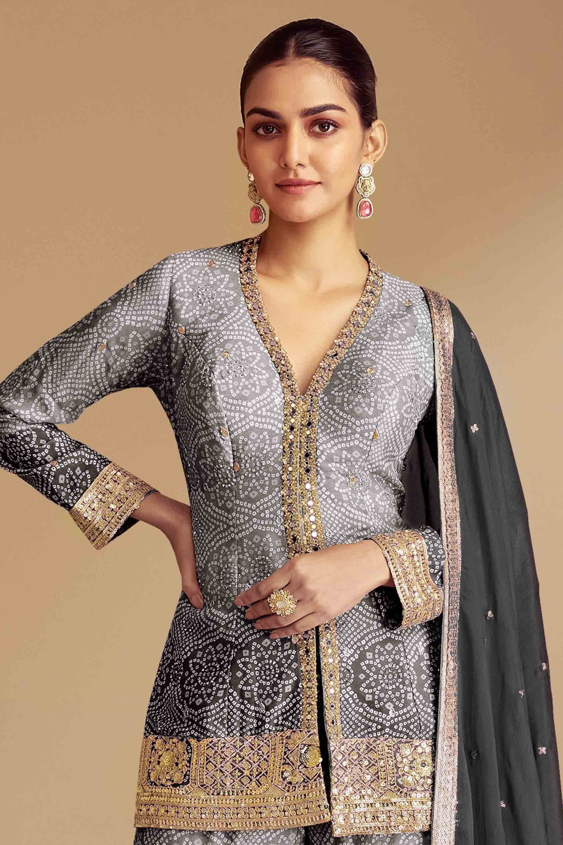 grey-black-bandhani-print-with-sequins-embroidered-chinon-palazzo-suit