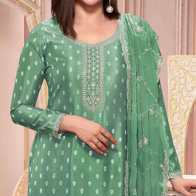 green-floral-sequins-embroidered-silk-georgette-semi-stitched-salwar-suit