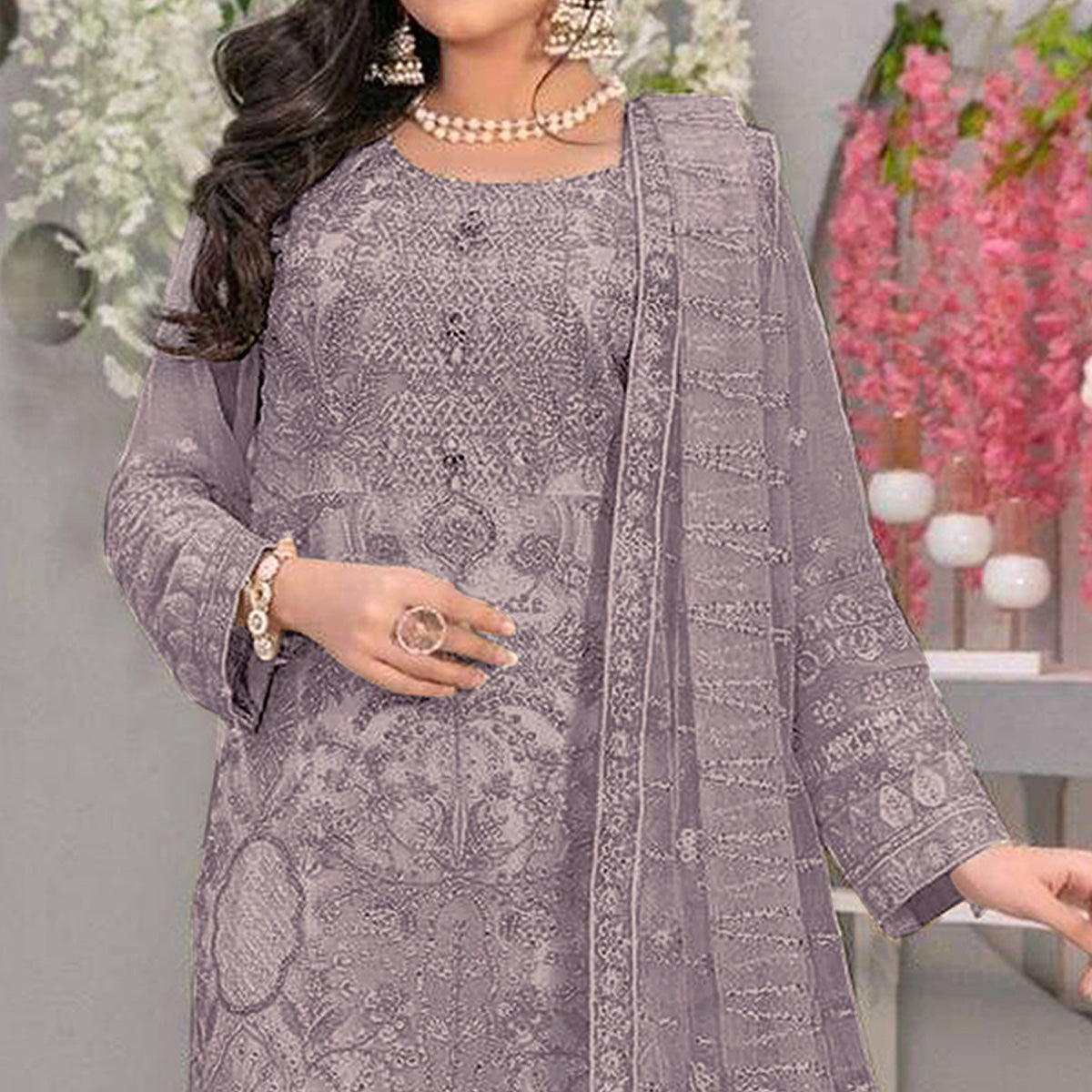 grey-floral-embroidered-georgette-semi-stitched-suit