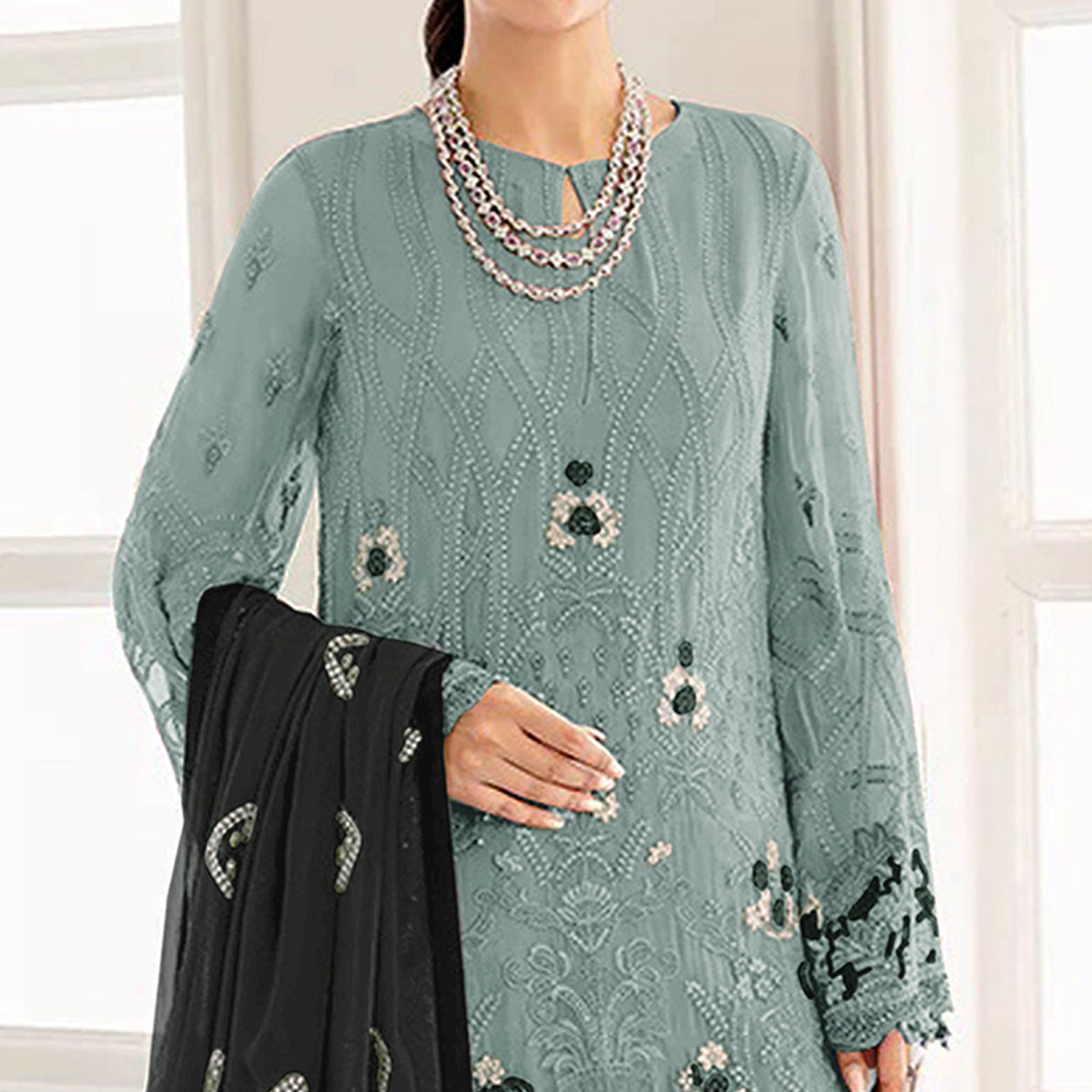 grey-embroidered-georgette-semi-stitched-pakistani-suit