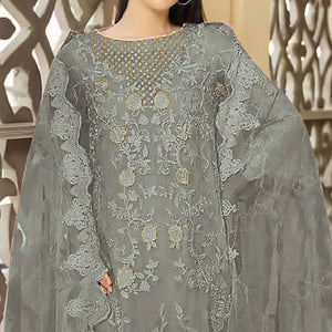 grey-floral-embroidered-georgette-semi-stitched-pakistani-suit-3