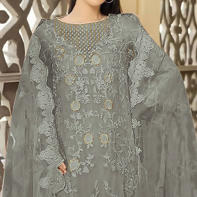 grey-floral-embroidered-georgette-semi-stitched-pakistani-suit-3