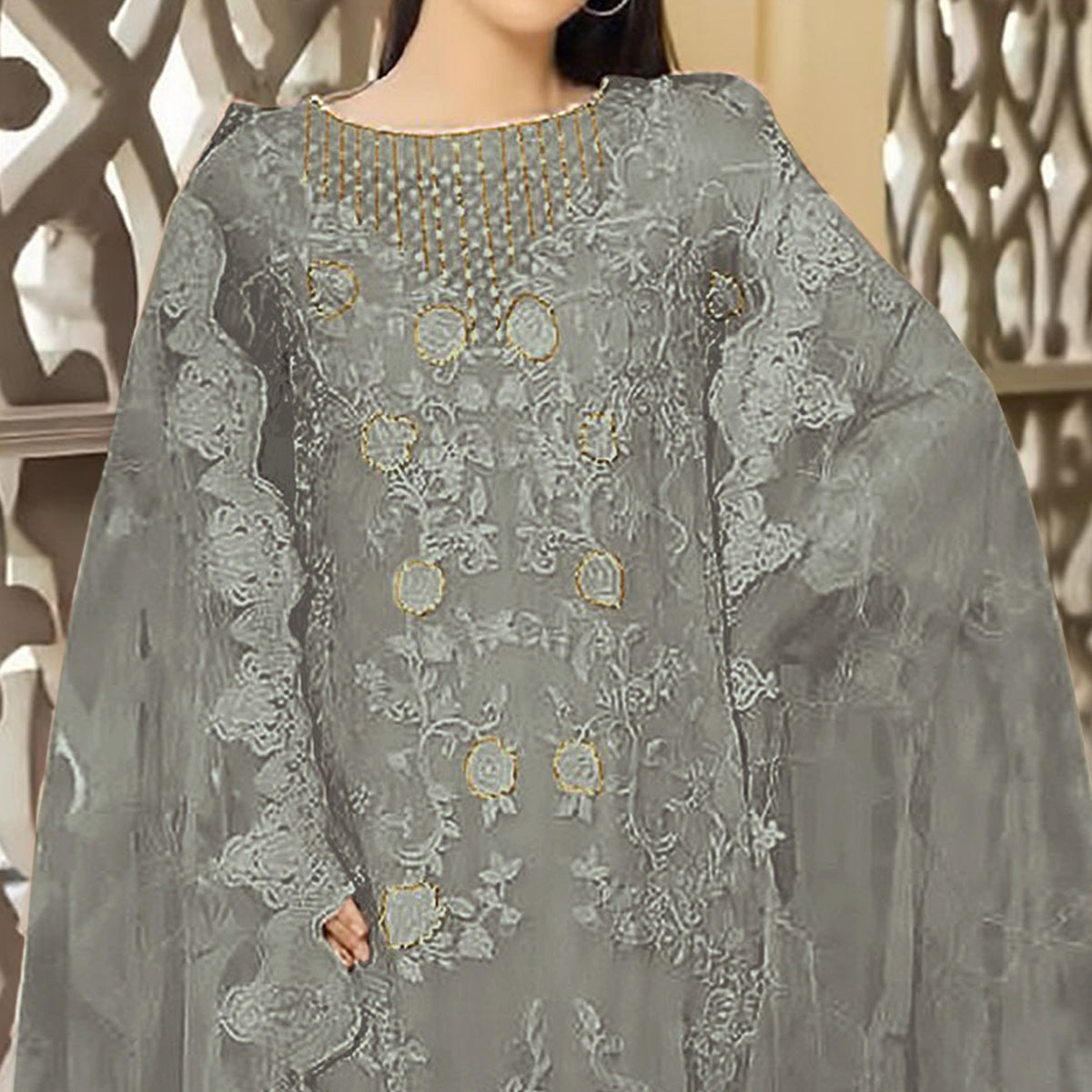 grey-floral-embroidered-georgette-semi-stitched-pakistani-suit-3