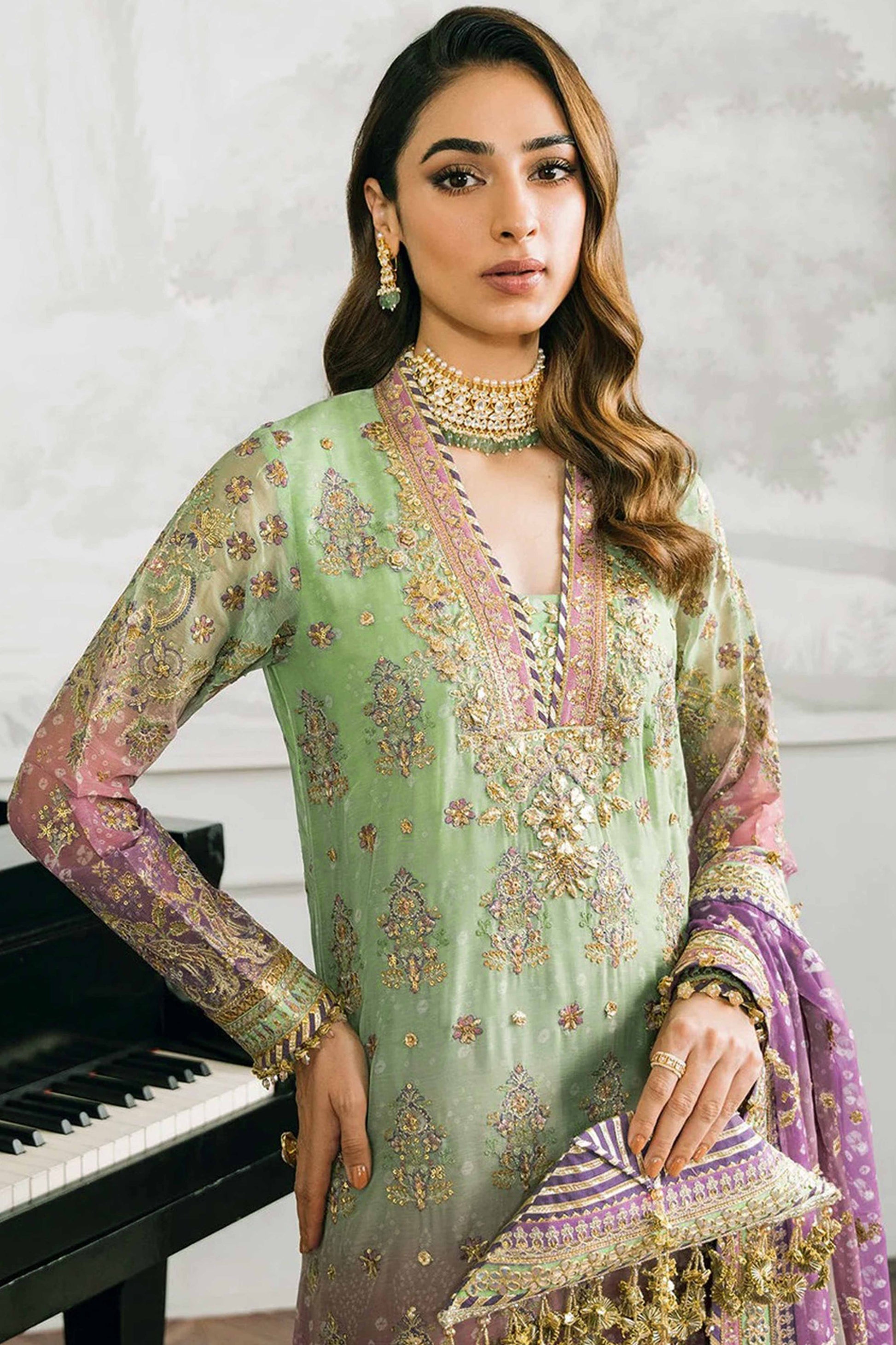 green-digital-print-with-sequins-embroidery-georgette-semi-stitched-pakistani-suit