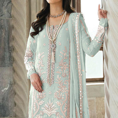 green-floral-sequins-embroidered-georgette-semi-stitched-suit-2