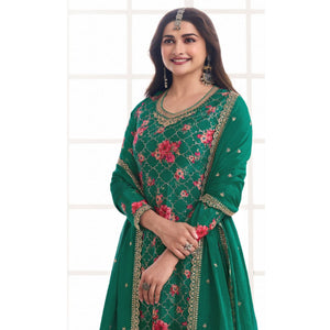 green-embroidered-chinon-semi-stitched-dress-material