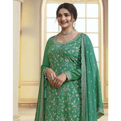 green-floral-embroidered-chinon-semi-stitched-sharara-suit