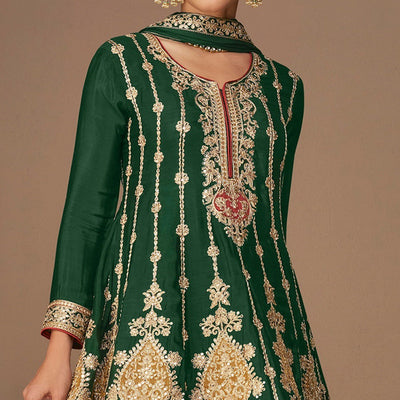 green-floral-embroidered-georgette-semi-stitched-suit-8