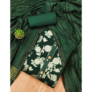 green-floral-woven-modal-dress-material