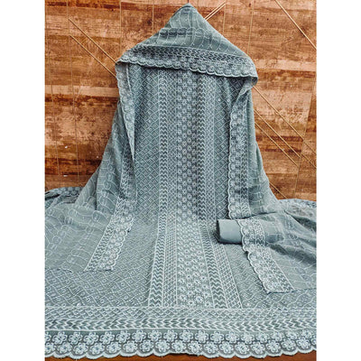 grey-floral-embroidered-dress-material
