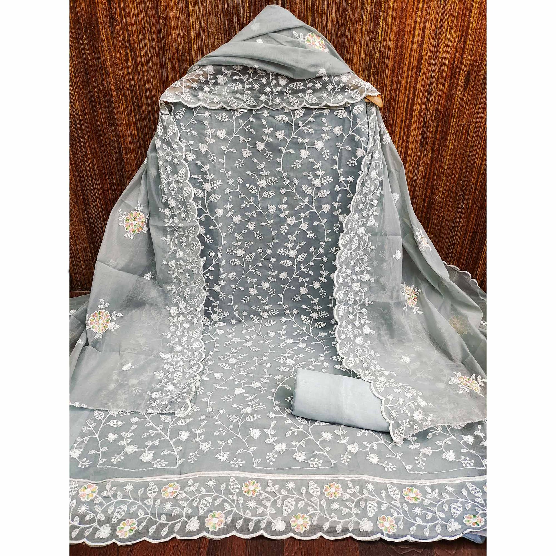grey-floral-embroidered-chanderi-dress-material-8