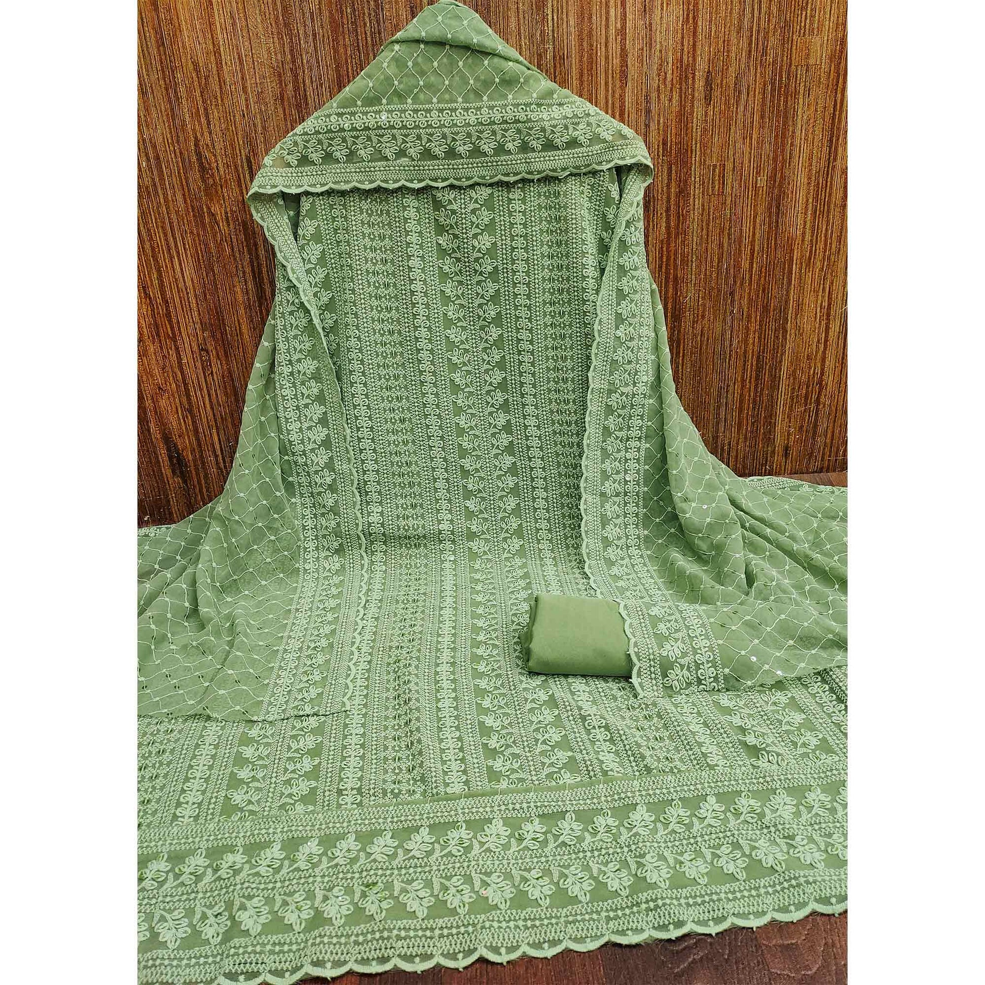 green-lucknowi-embroidered-georgette-dress-material-2