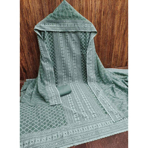 grey-chikankari-work-georgette-dress-material