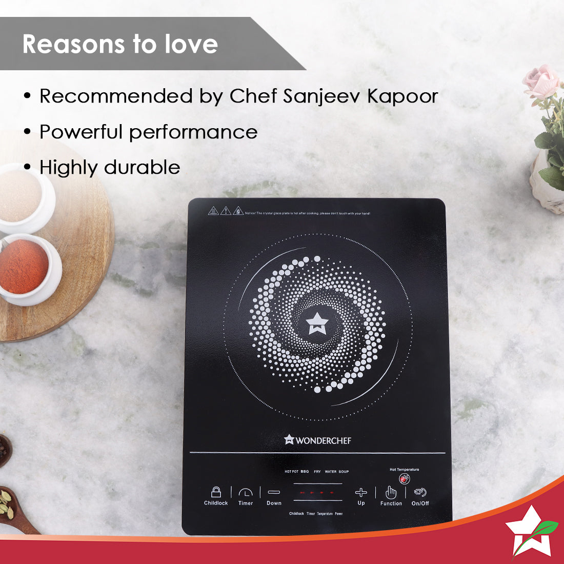 Wonderchef Renewed Easy Cook Hot Plate Infrared Cooktop wit