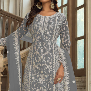 grey-floral-embroidered-net-semi-stitched-suit-1