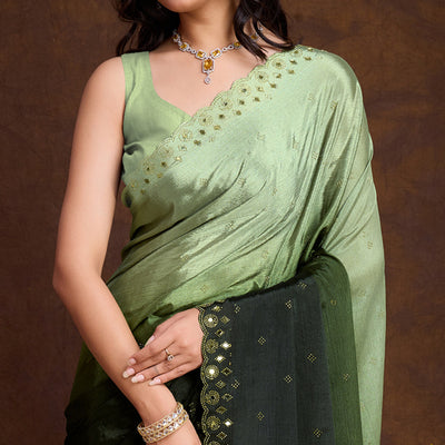 green-ombre-chinon-saree-with-mirror-border