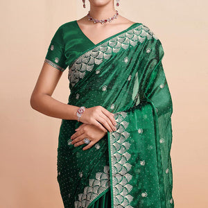 green-embroidered-tussar-silk-saree