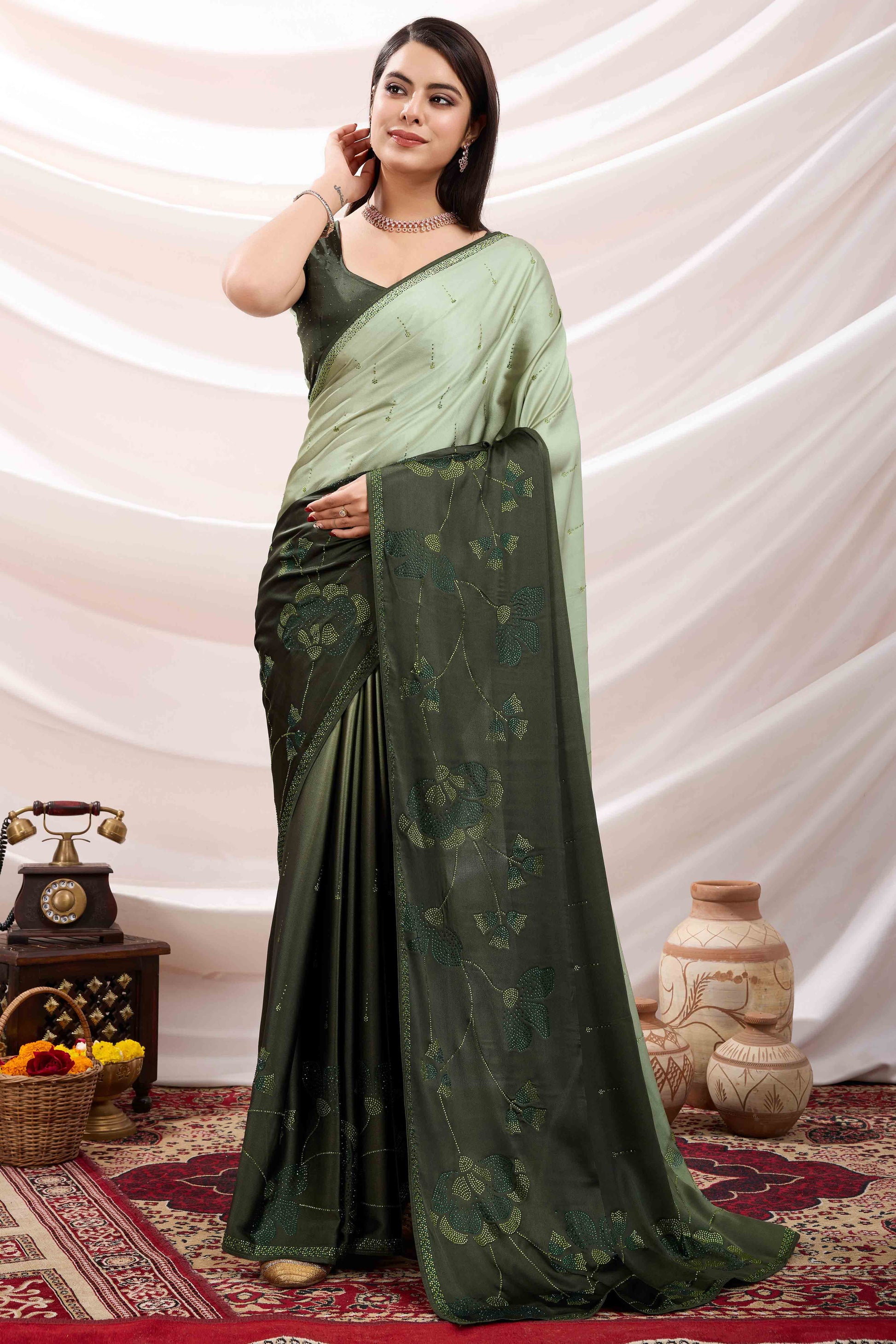 green-floral-swarovski-work-satin-saree-27