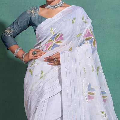 grey-gota-patti-embroidered-linen-saree-with-tassels
