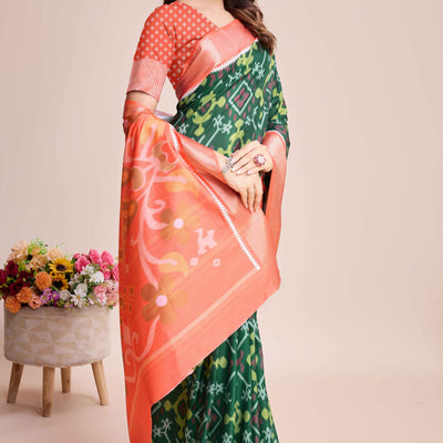 green-patola-printed-dola-silk-saree-5