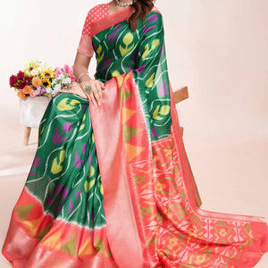 green-patola-printed-dola-silk-saree-6