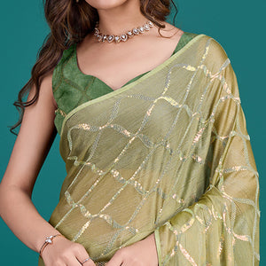 green-sequins-embroidered-georgette-saree-9