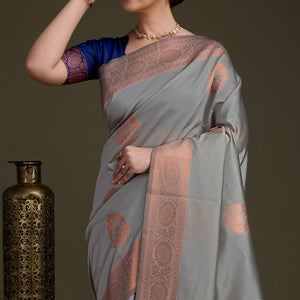 grey-floral-woven-banarasi-silk-saree-3