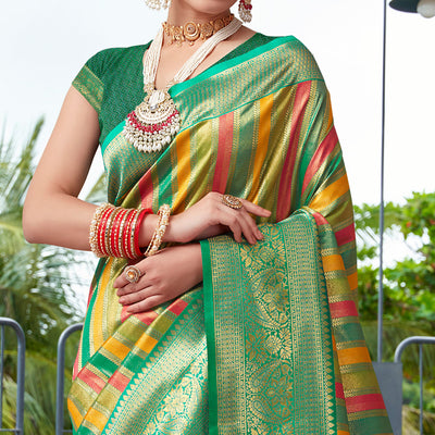 green-floral-woven-kanjivaram-silk-saree-1