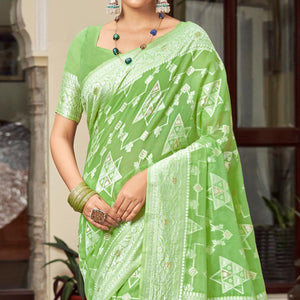 green-woven-cotton-silk-saree-with-tassels-12