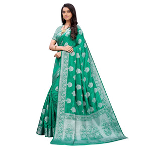green-festive-wear-woven-soft-raw-silk-saree-133856