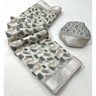 grey-geometric-digital-printed-cotton-blend-saree