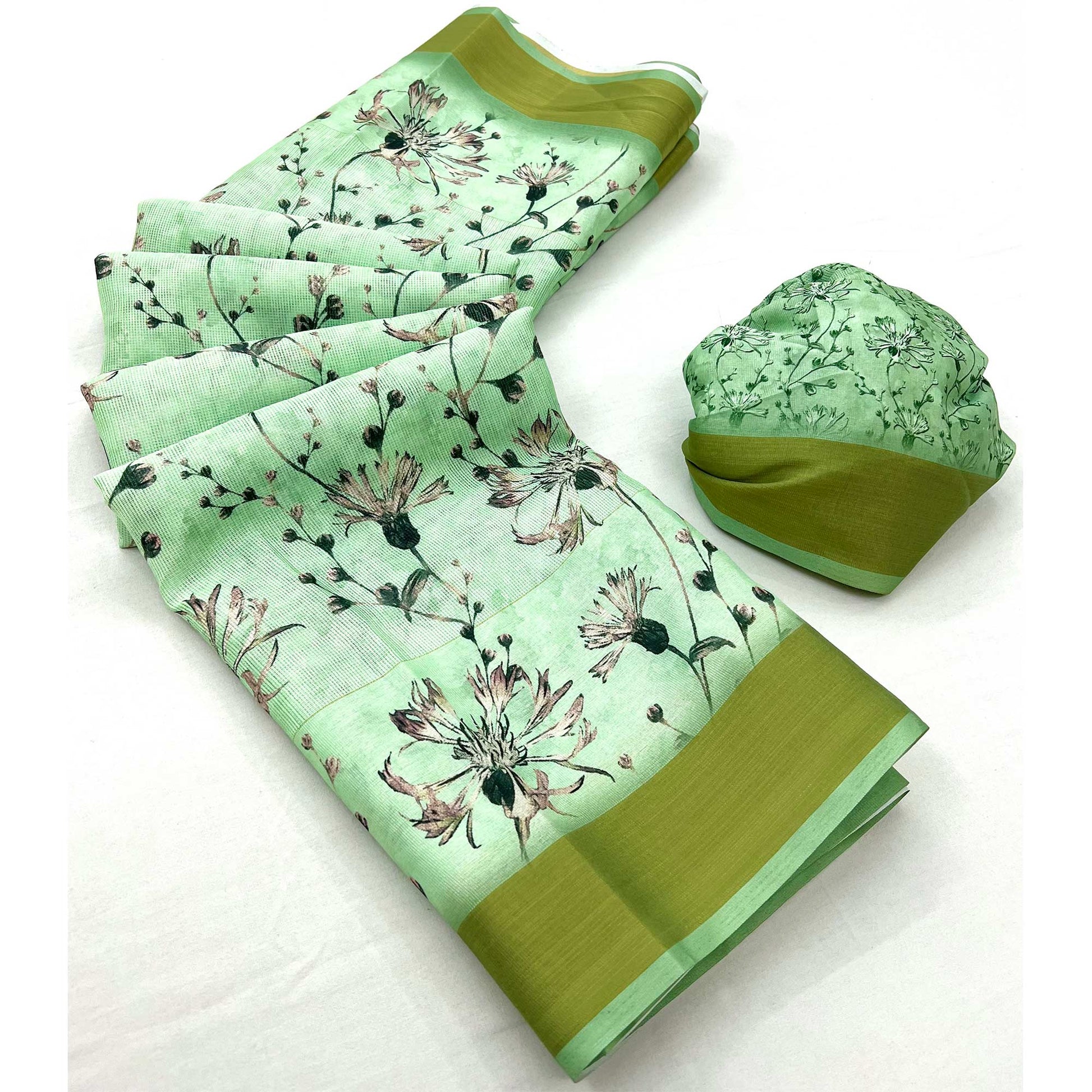 21green-floral-digital-printed-cotton-blend-saree
