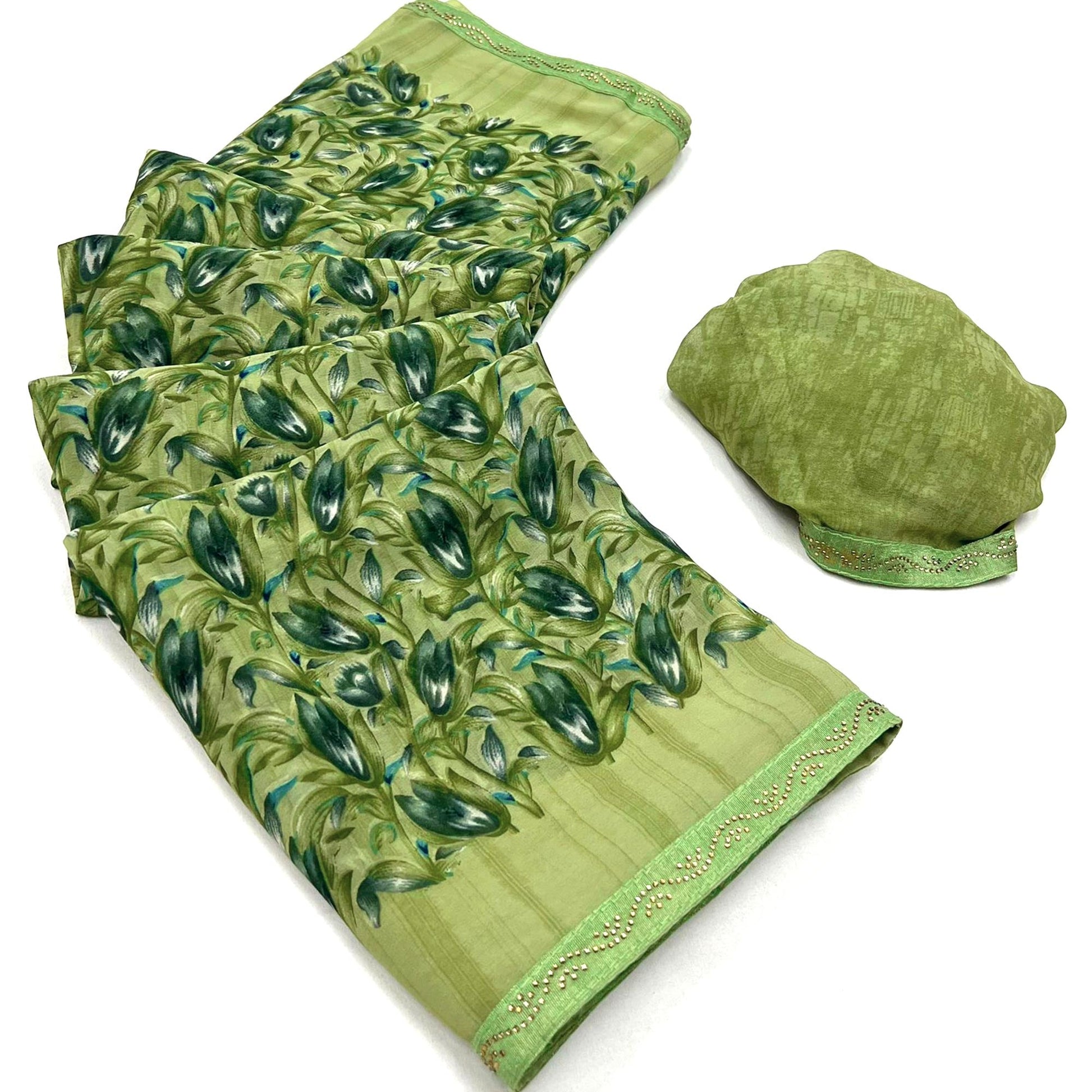 37green-floral-printed-georgette-saree