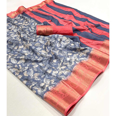 grey-floral-printed-dola-silk-saree-with-woven-border-3