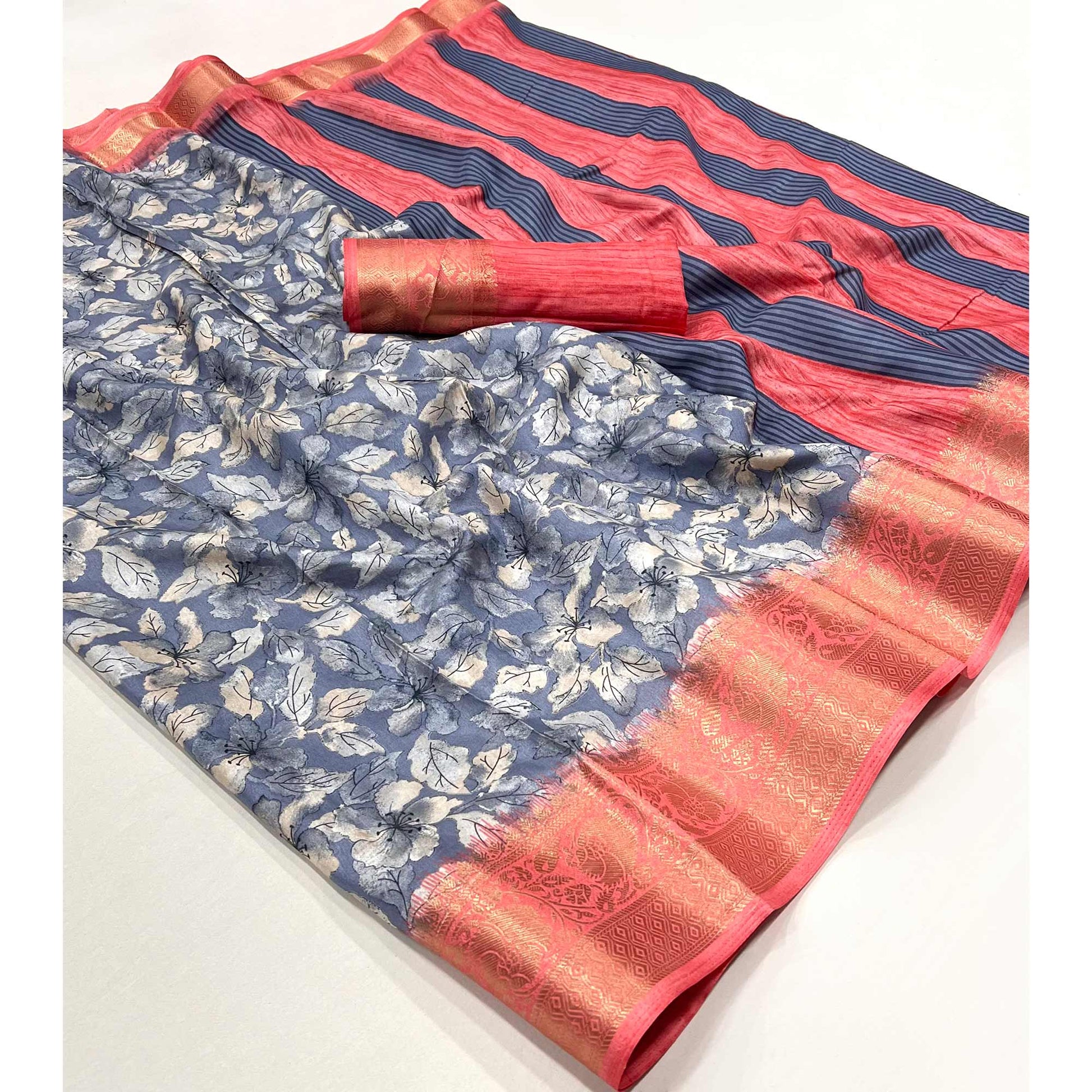 grey-floral-printed-dola-silk-saree-with-woven-border-3