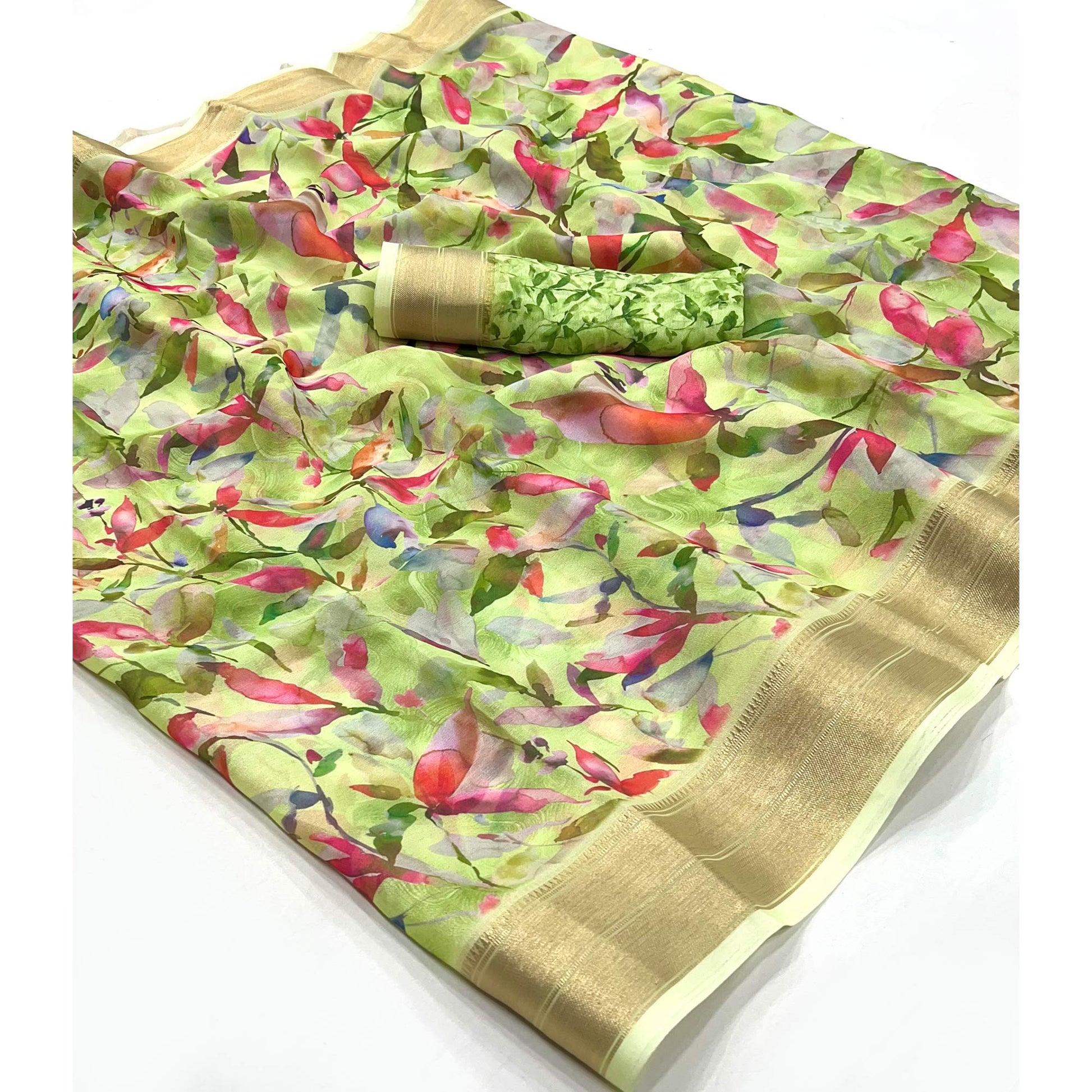 green-floral-digital-printed-georgette-saree-with-zari-border-2