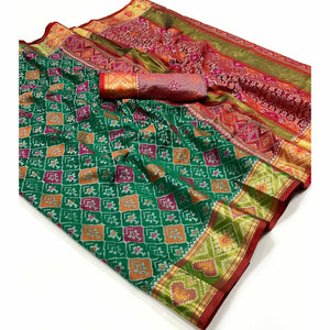 green-woven-cotton-silk-patola-saree-1