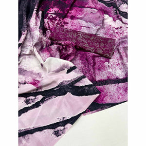 Magenta Mill Printed Crepe Silk Saree