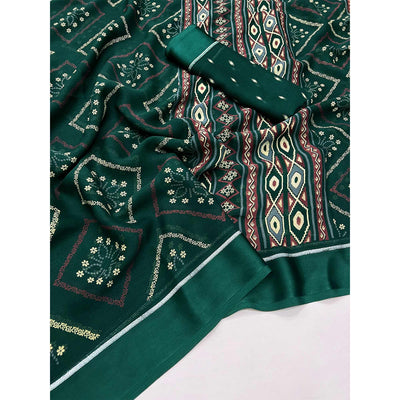 green-floral-printed-georgette-saree-with-fancy-zari-border-4