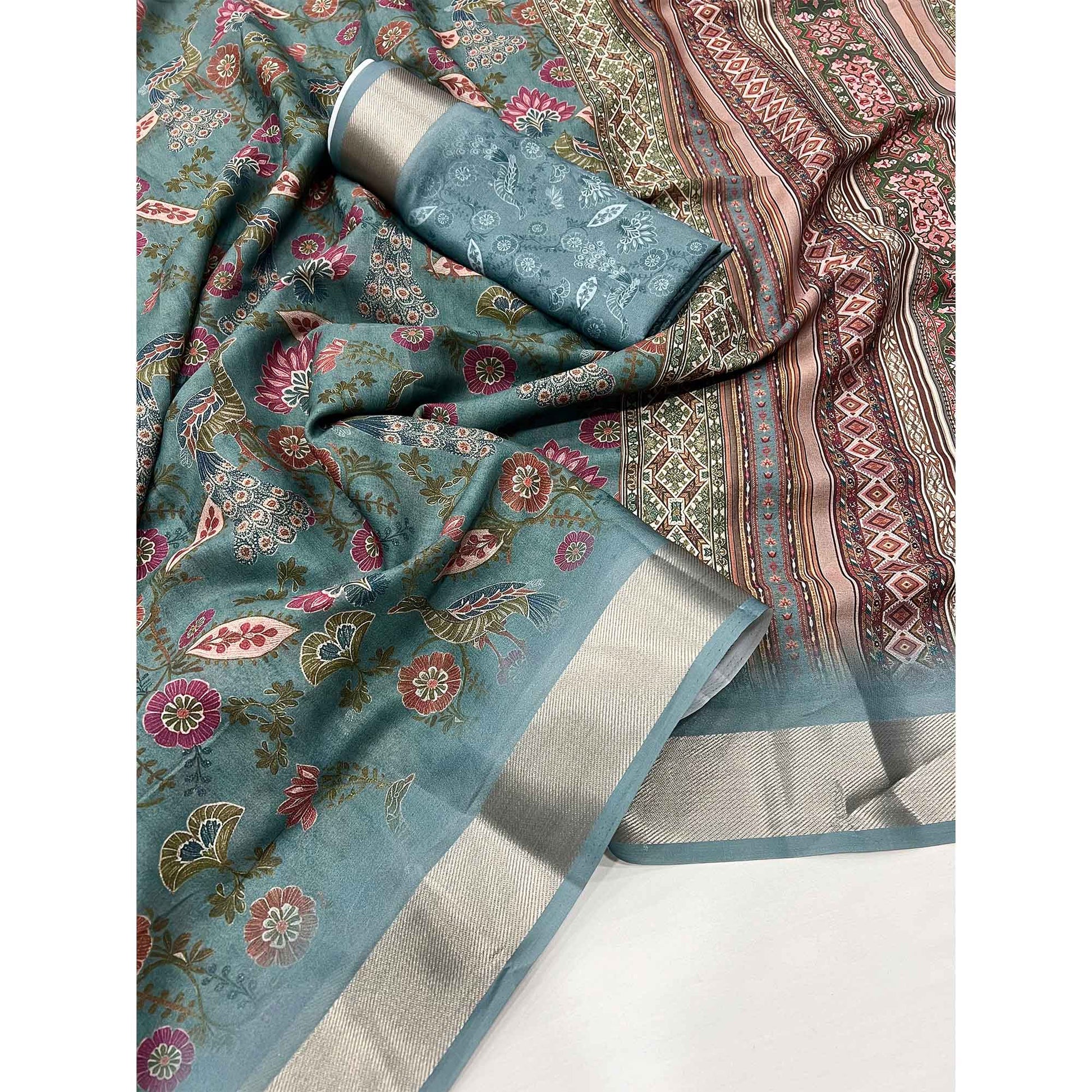 grey-floral-digital-printed-georgette-saree-with-zari-border-4
